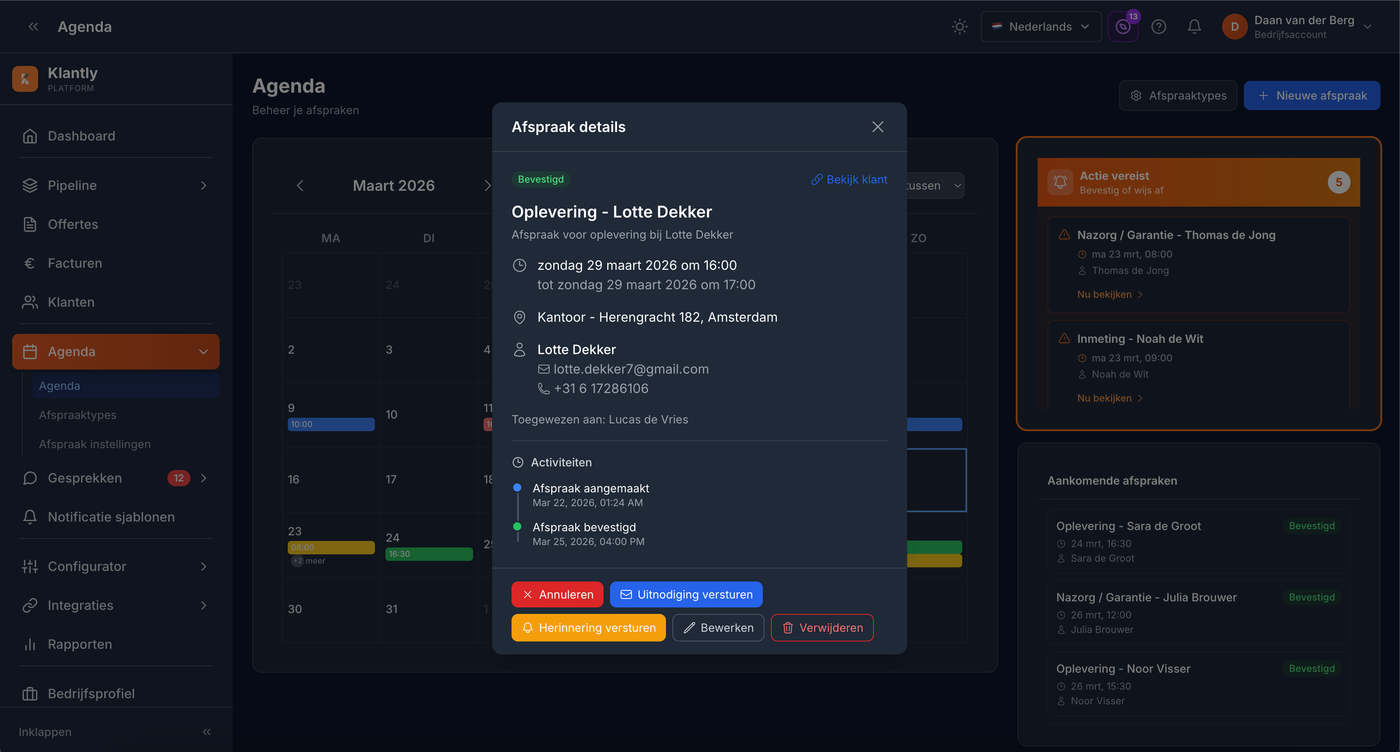 Afspraken & planning