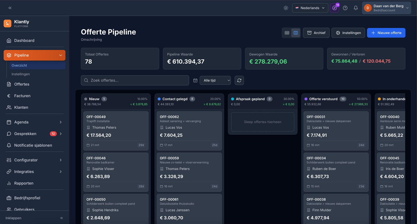 Lead intake & pipeline
